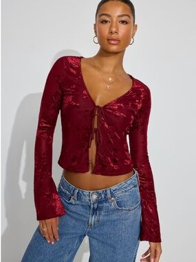 Garage Flyaway Burnout Long Sleeve Top